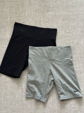 Nike Women's Athletic Bike Shorts - Black & Light Gray